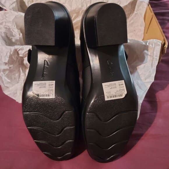 Clarks Collection Women's Black Emslie Lulin Mary Jane Pumps Size 9.5W NWT - Picture 3 of 8